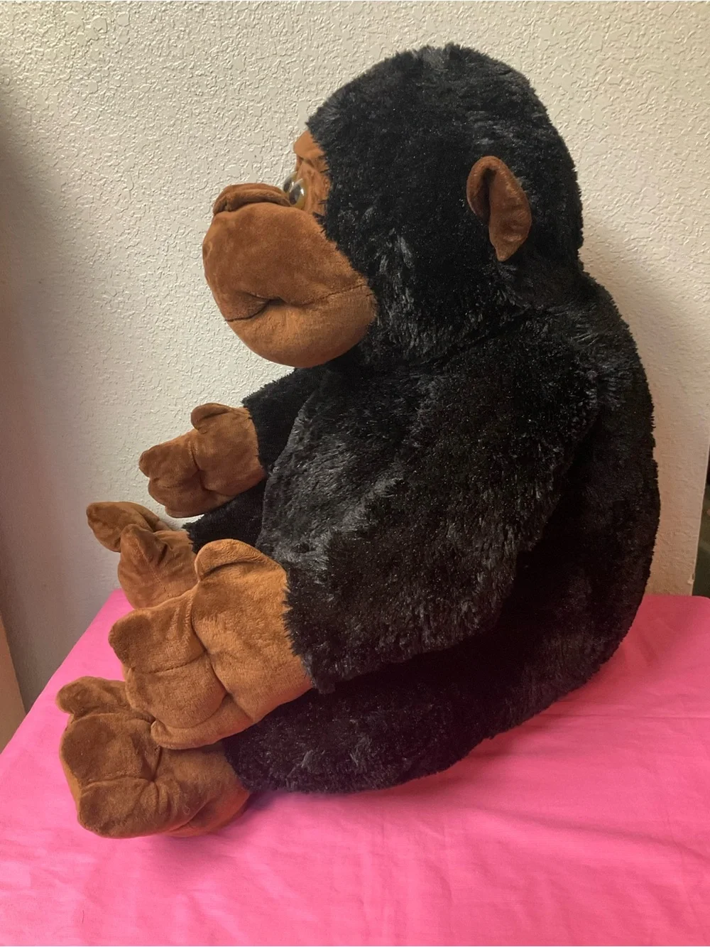 Restored Jumbo Sitting Black & Brown Plush Gorilla Stuffed Animals Plush Toys